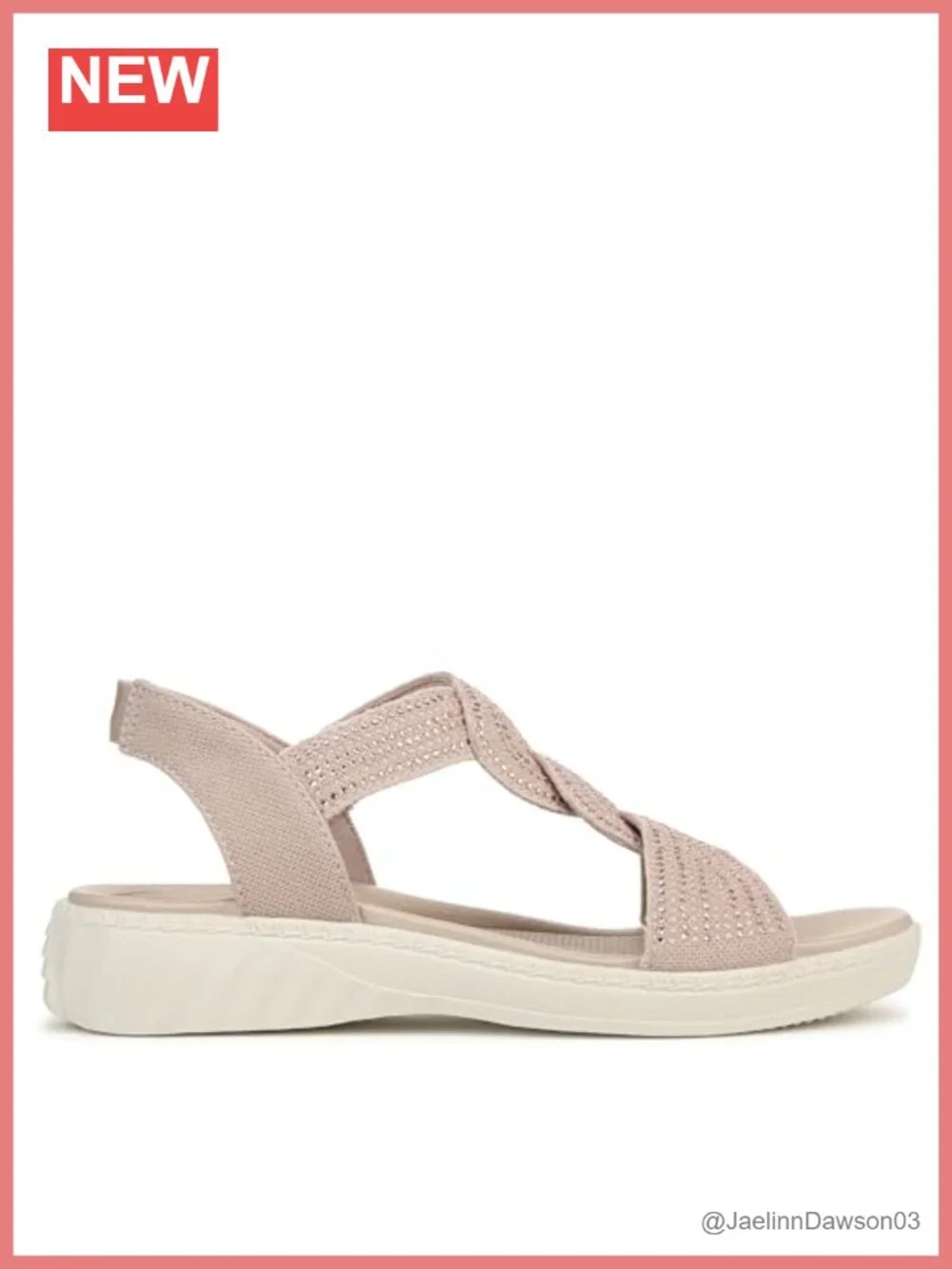 LifeStride Lilly Bright Women's Platform Sandals Stretch Fabric T-Strap Slip On